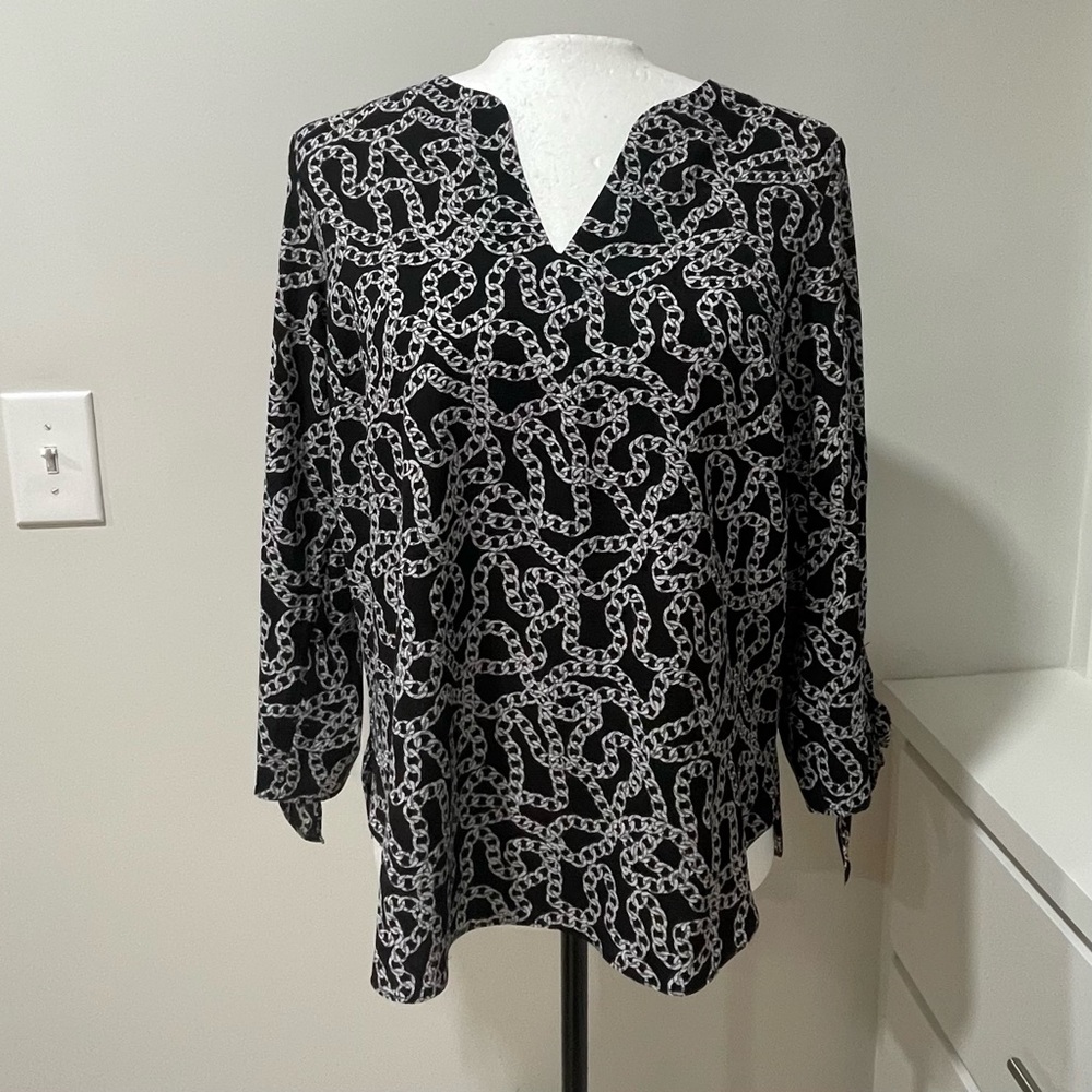 Michael Kors Chain Rope Blouse Work Office Business Boss Lightweight